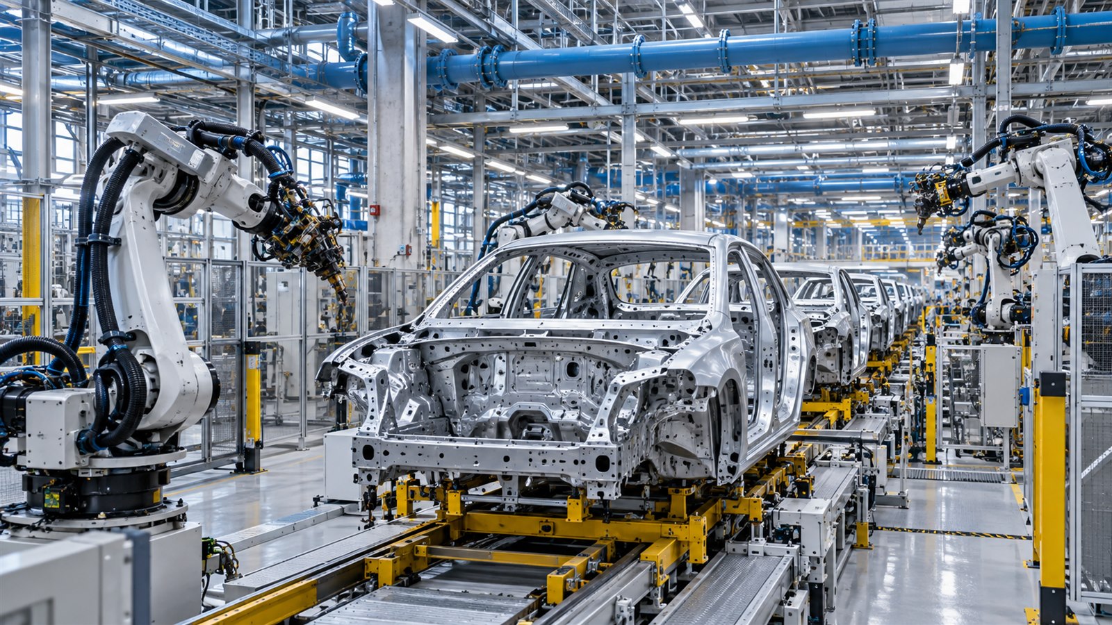 自動車製造工場の組立ライン
